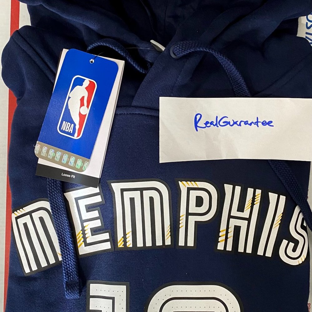 100% Nike Memphis Grizzlies Ja Morant City 2021/2022 Jersey Style #12 Hoodie 22